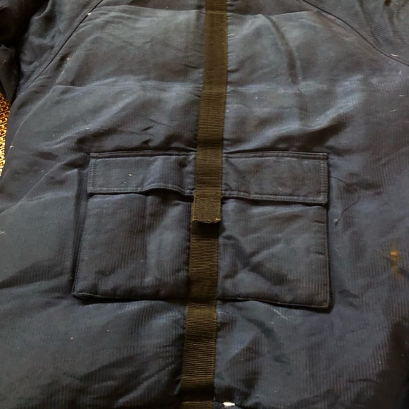 Vintage 90s FIRST DOWN Exploration Gear Puffer Coat Jacket Reversible Duck Down - Picture 13 of 15